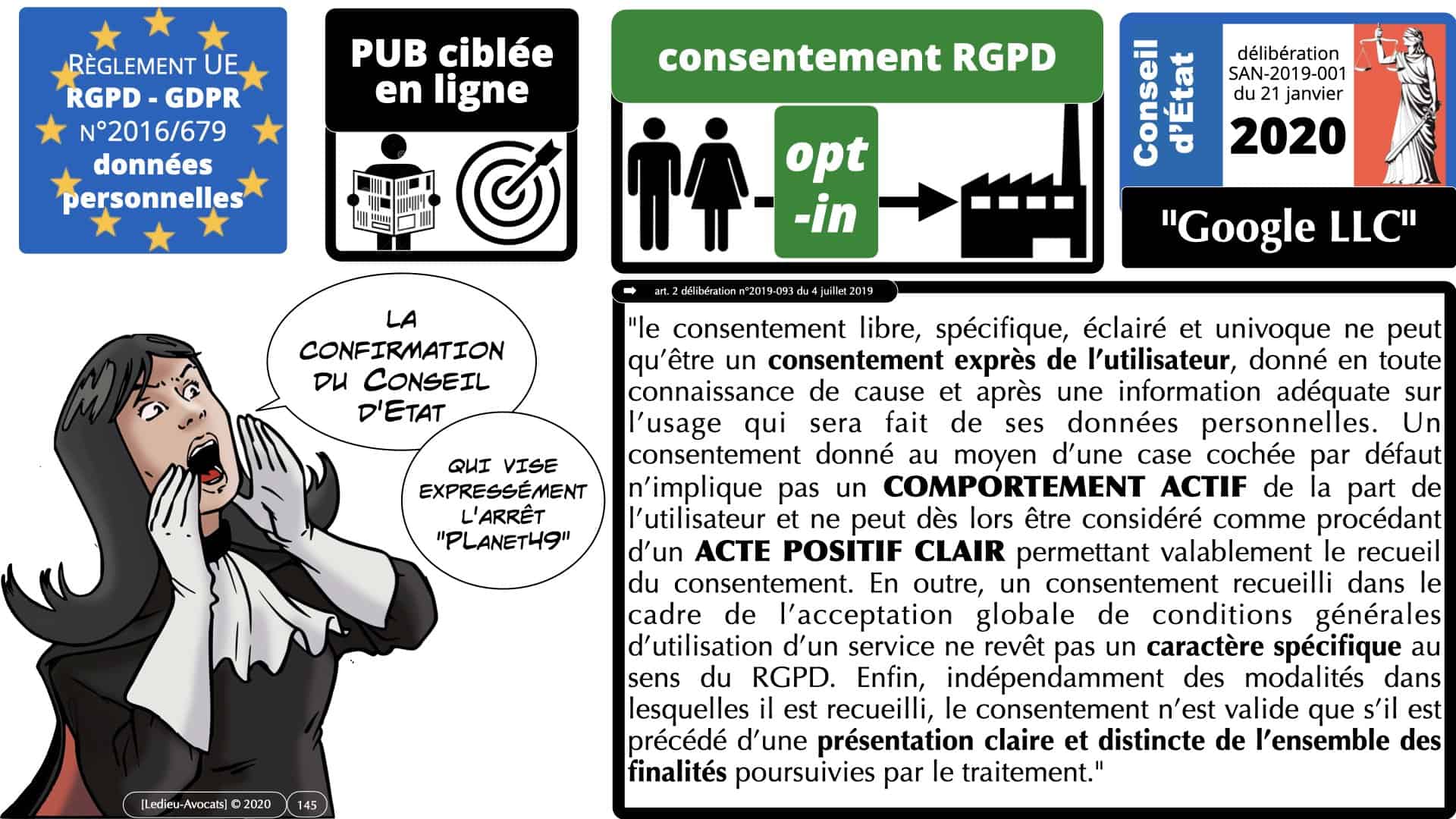 RGPD e-Privacy données personnelles jurisprudence formation Lamy Les Echos 10-02-2021 ©Ledieu-Avocats.145