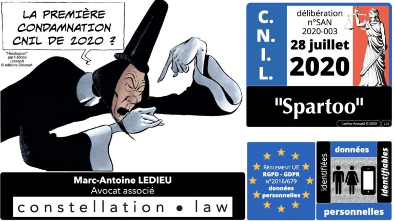 306 RGPD et jurisprudence e-Privacy données-personnelles 16:9 ©Ledieu-Avocats 05-10-2020 formation Les Echos Lamy Conference.272