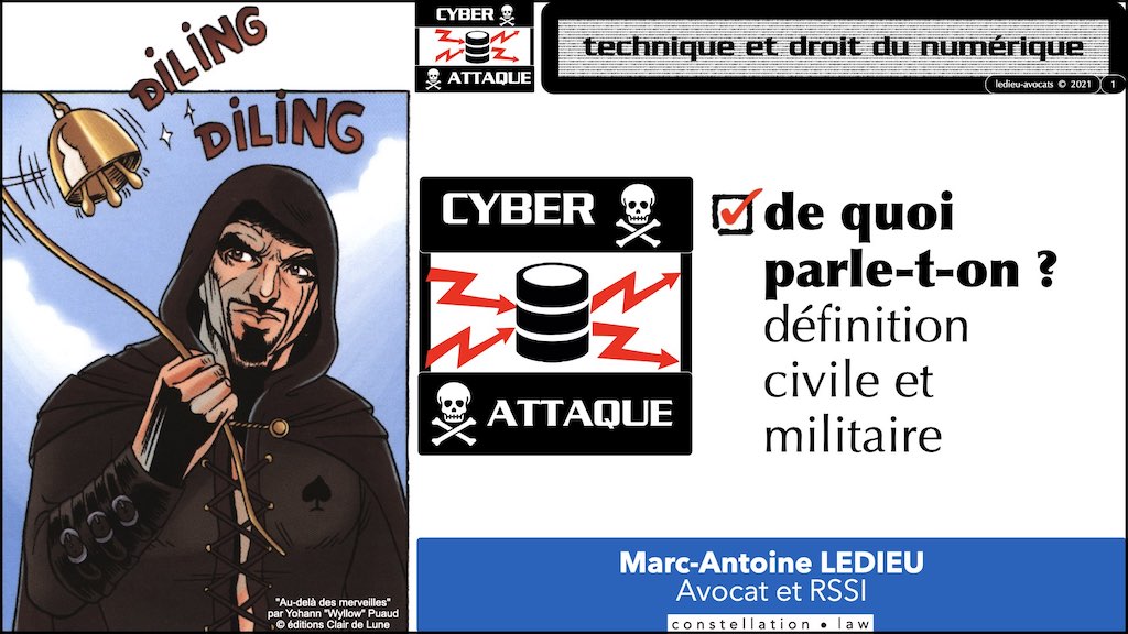 #350 cyber sécurité cyber attaque #11 DEFINITION civile et militaire + SYNTHESE © Ledieu-Avocats technique droit numérique