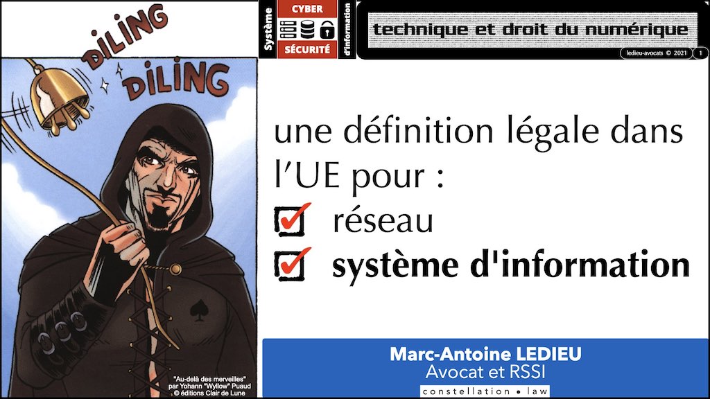 #350 cyber sécurité cyber attaque #20 DEFINITION LEGALE Réseau + Système d'Information © Ledieu-Avocats technique droit numérique.001