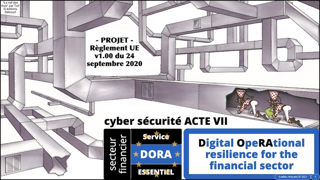 #357 DORA sécurité informatique expliquée secteur financier - cybersécurité OSE projet Règlement UE © Ledieu-Avocats technique droit numérique BLOG BD.003