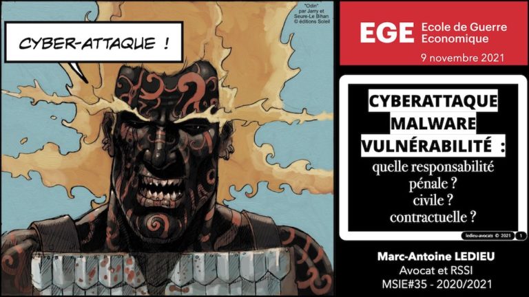 cyberattaque vulnérabilité malware responsabilité EGE 09-11-2021 © Ledieu-Avocats technique droit numerique blog BD