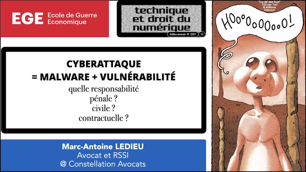 358 cyberattaque vulnérabilité malware responsabilité EGE 09-11-2021 © Ledieu-Avocats technique droit numerique blog BD.013