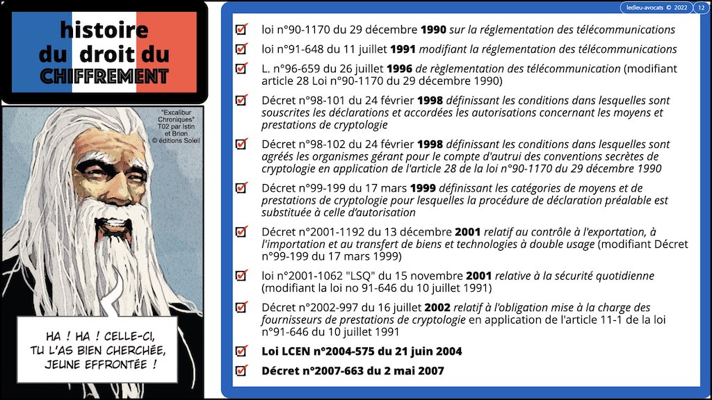 362 chiffrement cryptographie #2 législation droit chiffrement © Ledieu-Avocat technique droit numérique BLOG BD 11-2021 .0013