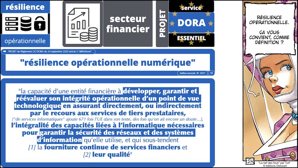 DORA #2 définitions sécurité informatique du secteur financier.078