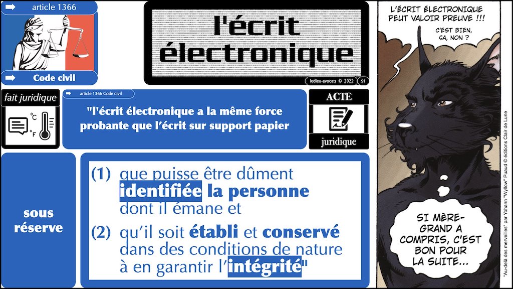 BLOCKCHAIN PREUVE écrit électronique © Ledieu-Avocats technique droit numérique