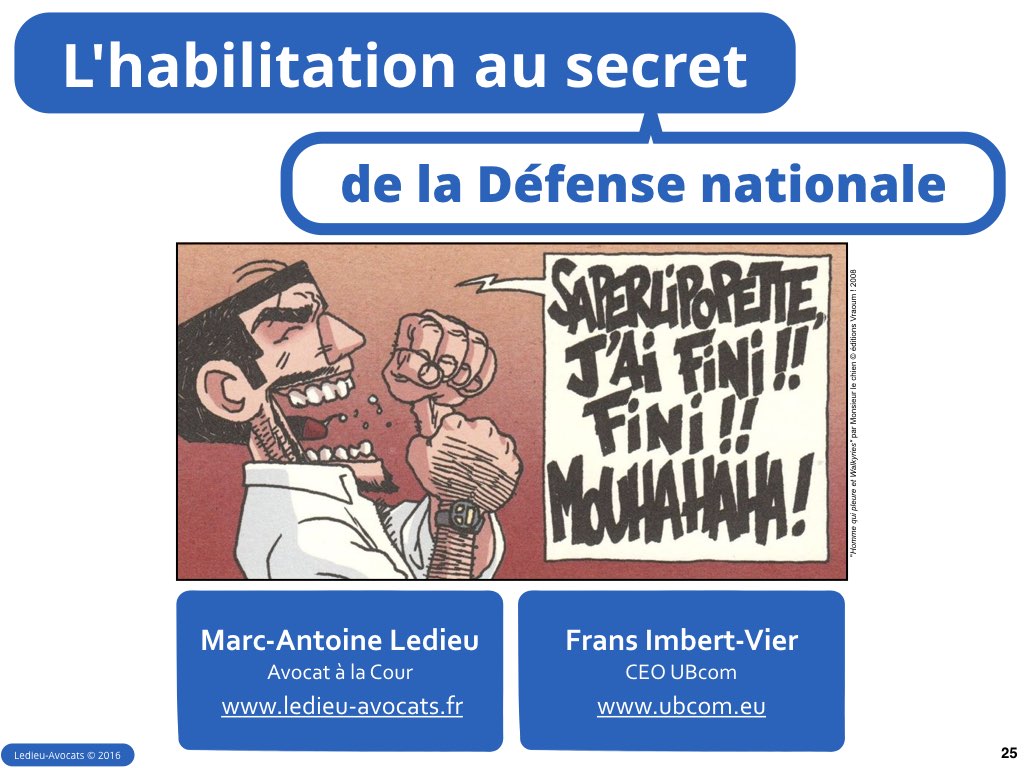habilitation secret défense nationale confidentiel diffusion restreinte Ledieu avocat contrat nouvelles technologies logiciel SaaS web DMP cybersécurité vFR5.2.025