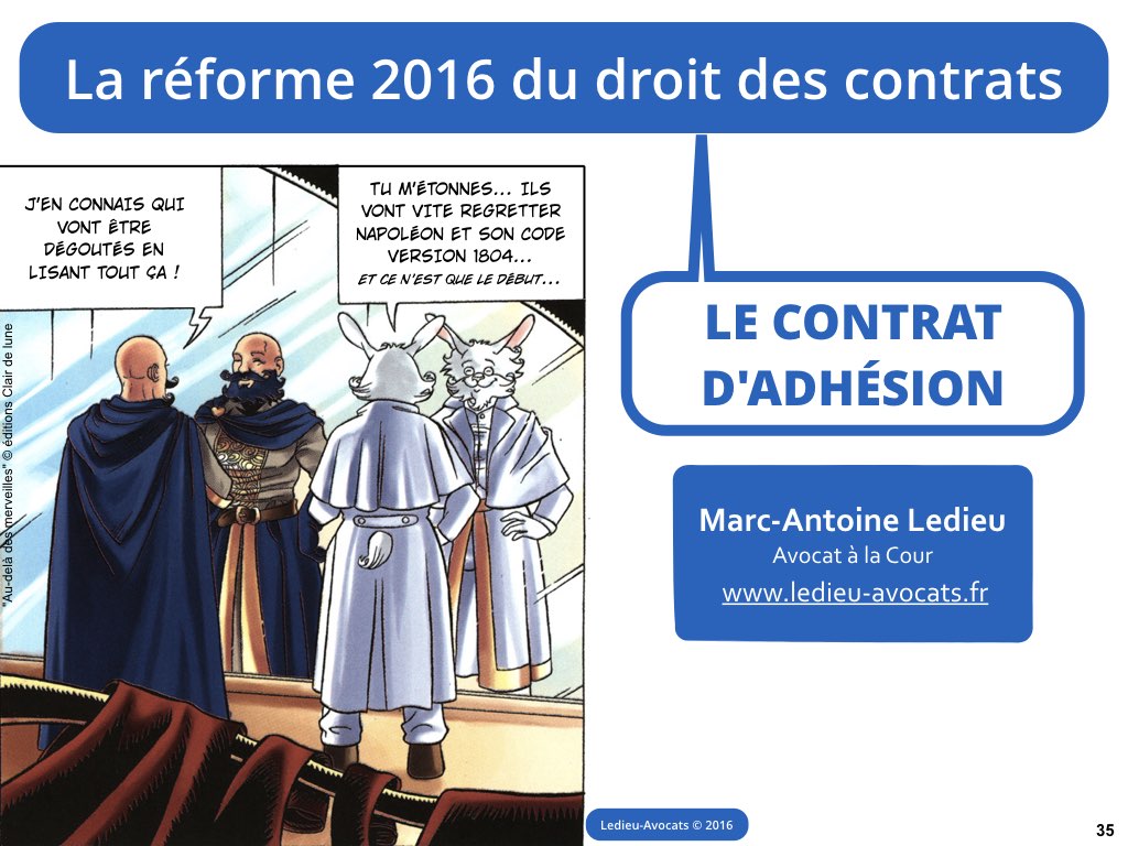 contrat adhésion reforme code civil contrat 2016 Ledieu avocat nouvelle technologie logiciel SaaS web DMP cloud computing metadonnees personnelle cybersecurite blog BD.035