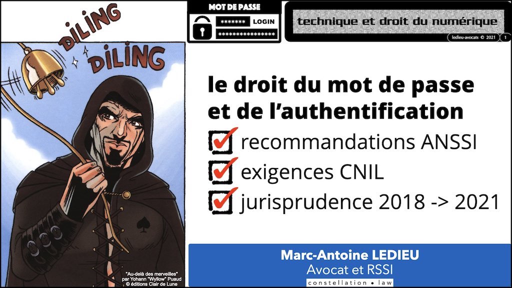 347 droit MOT PASSE authentification ANSSI + CNIL + jurisprudence 2018->2021 © Ledieu-Avocats technique droit numérique.001