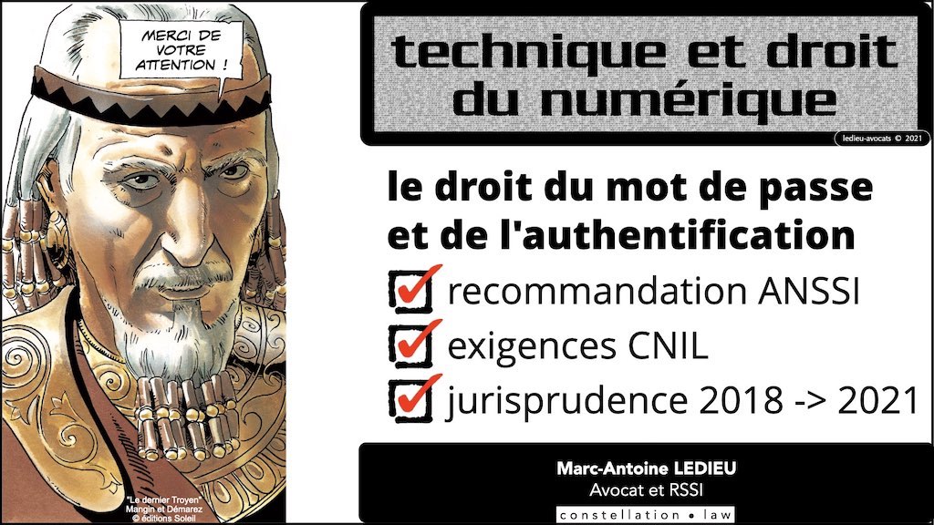 347 droit MOT PASSE authentification ANSSI + CNIL + jurisprudence 2018->2021 © Ledieu-Avocats technique droit numérique.071