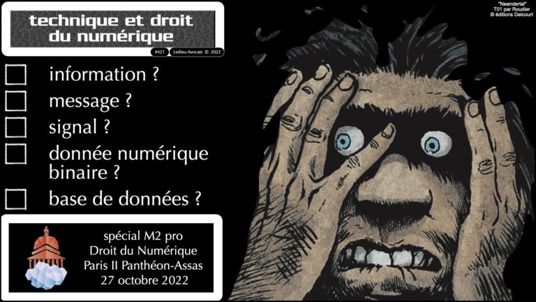information message signal données M2 droit du numérique Paris II Panthéon-Assas 27 octobre 2022