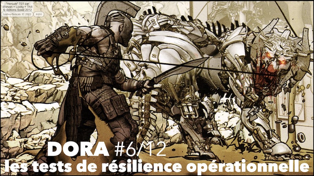 DORA résilience opérationnelle secteur financier TESTs RESILIENCE © Ledieu-Avocats