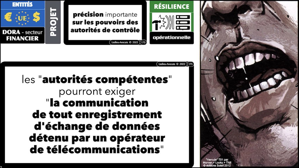 la communication de tout enregistrement d'échange de données DORA #12 résilience opérationnelle secteur financier #12 SANCTIONS POTENTIELLES © Ledieu-Avocats