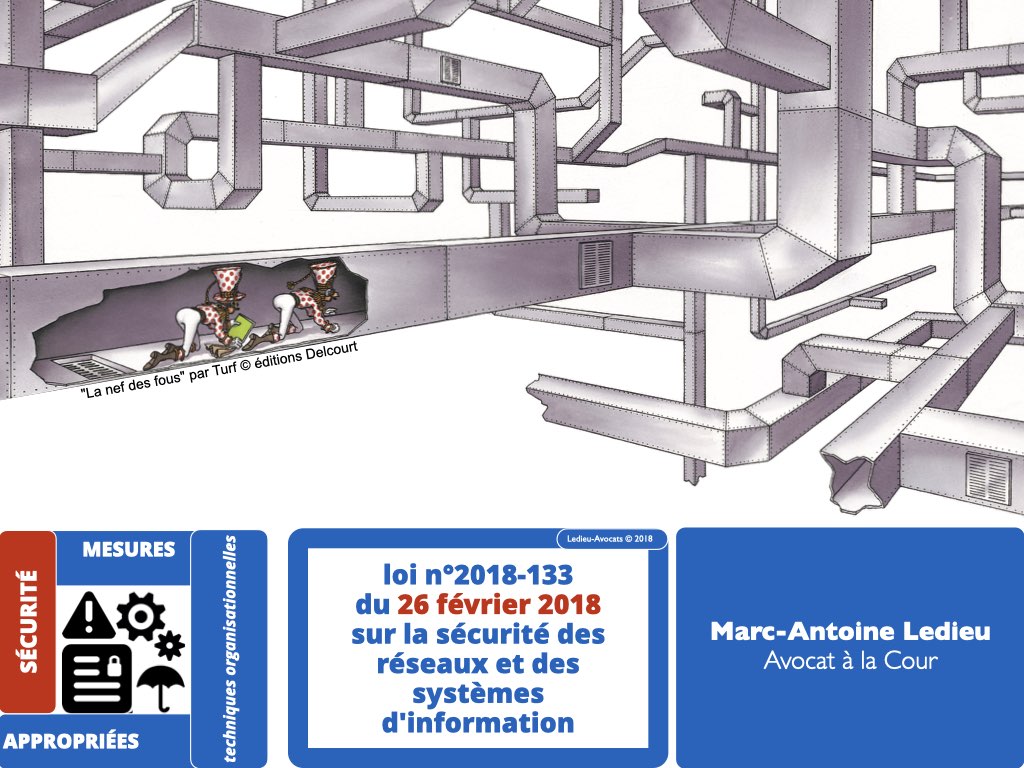 loi 2018-133 du 26 février 2018 transposant la Directive NIS 2016 sécurité des réseaux et des systèmes d'information Ledieu-Avocats 27-02-2018