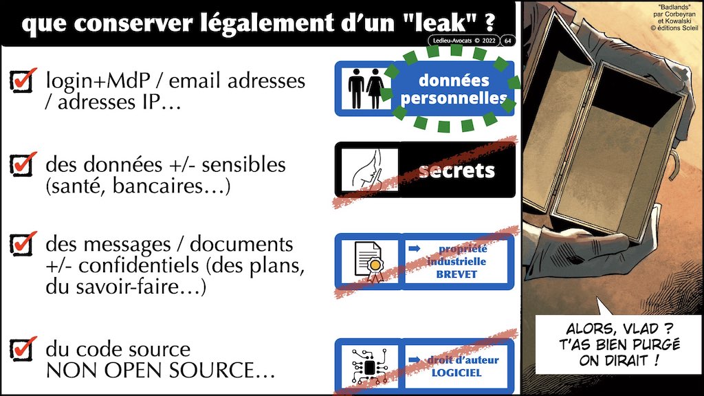 #433 ré-utiliser une fuite de données c'est légal ? pénal ? club cyber AEGE © Ledieu-Avocats.064