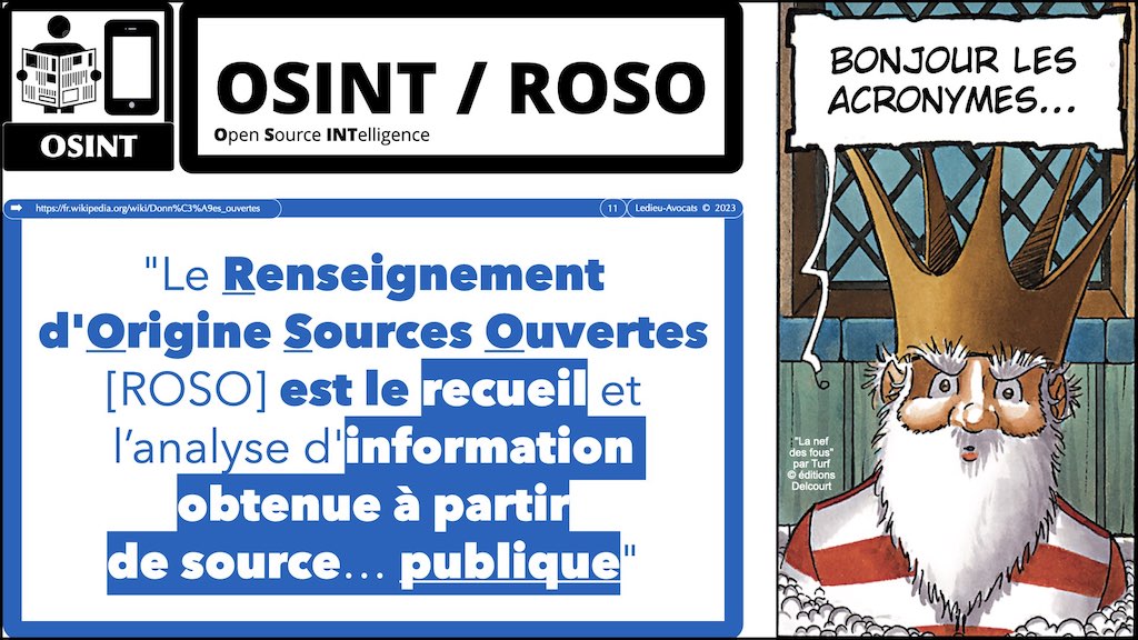 #440 le droit de l'OSINT Open Source INTelligence © Ledieu-Avocats 2023.011