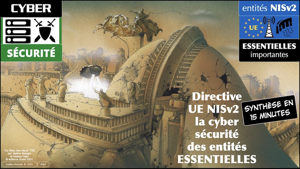 Directive UE NISv2 entité critique essentielle importante SALON IT PARIS 2023 SYNTHESE © Ledieu-Avocats 2023