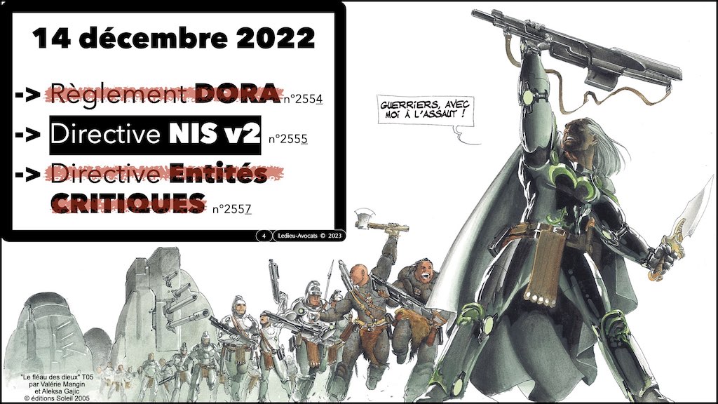 DORA Critical Entities NISv2 entité critique essentielle importante SALON IT PARIS 2023 SYNTHESE © Ledieu-Avocats 2023
