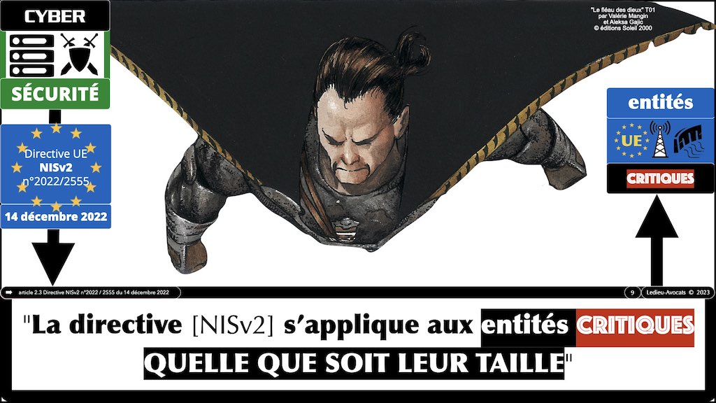NISv2 = entité critique = essentielle importante SALON IT PARIS 2023 SYNTHESE © Ledieu-Avocats 10-04-2023