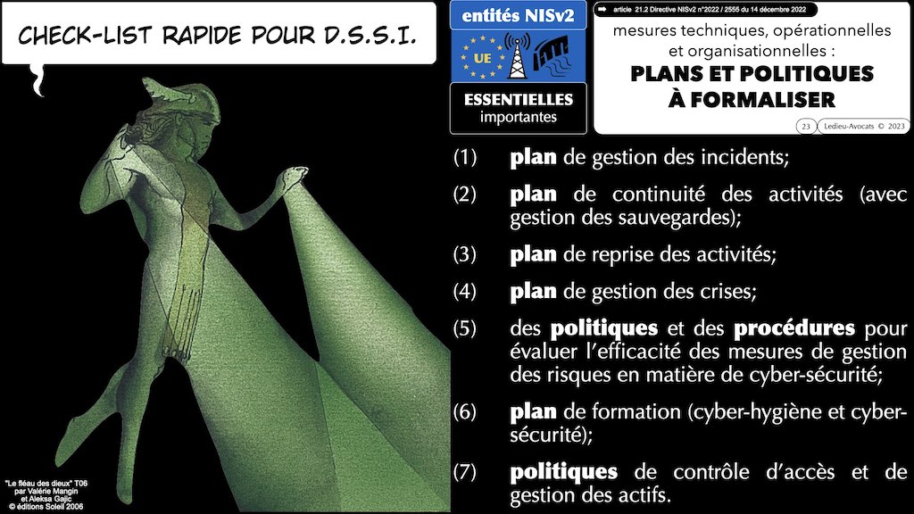NISv2 entité critique essentielle importante SALON IT PARIS 2023 SYNTHESE © Ledieu-Avocats 10-04-2023