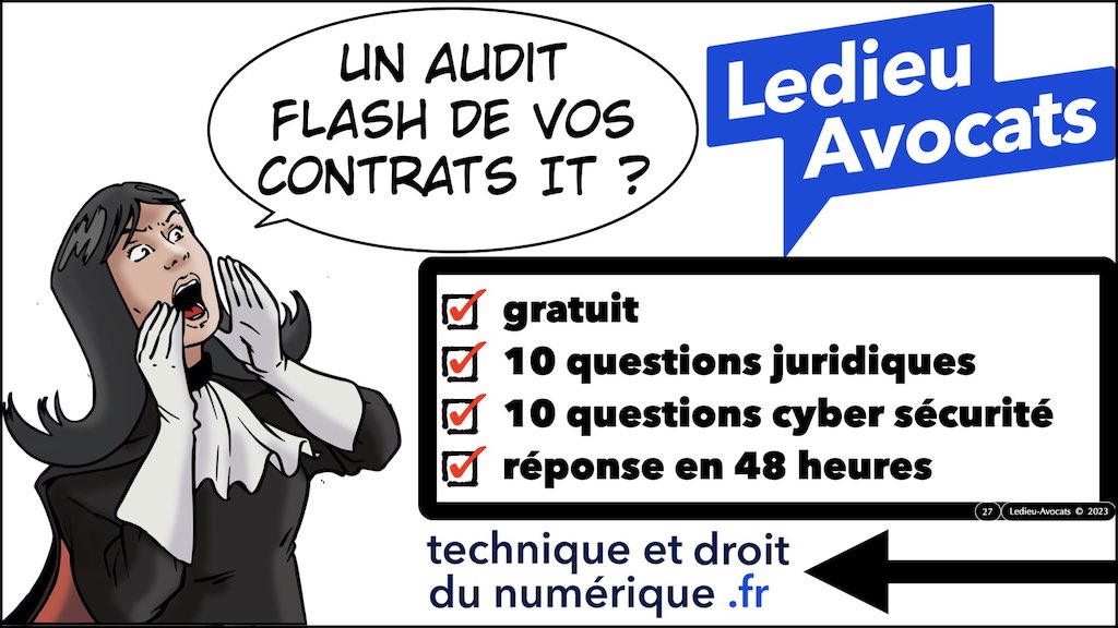 audit flash de contrat contrat et responsabilité cyber sécurité client-prestataire © Ledieu-Avocats 16-04-2023
