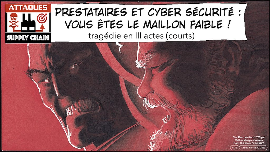 #476 prestataire sous-traitant maillon faible supply chain cyber attaques © Ledieu-Avocats 2023