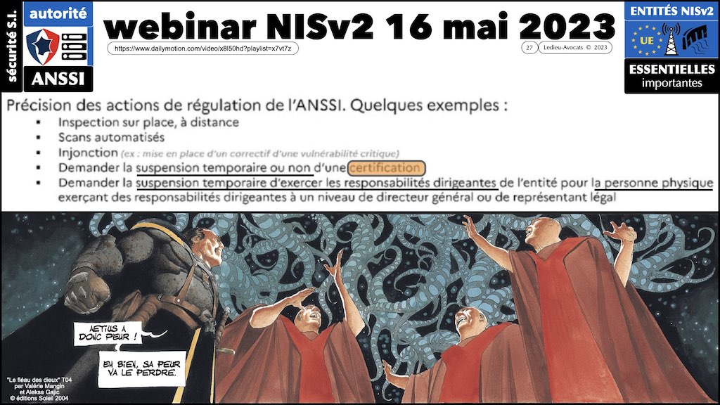 ‎#478 spécial CLUSIR Normandie la Directive NISv2 expliquée par l'ANSSI ***45mn*** © Ledieu-Avocats 18-06-2023.‎027