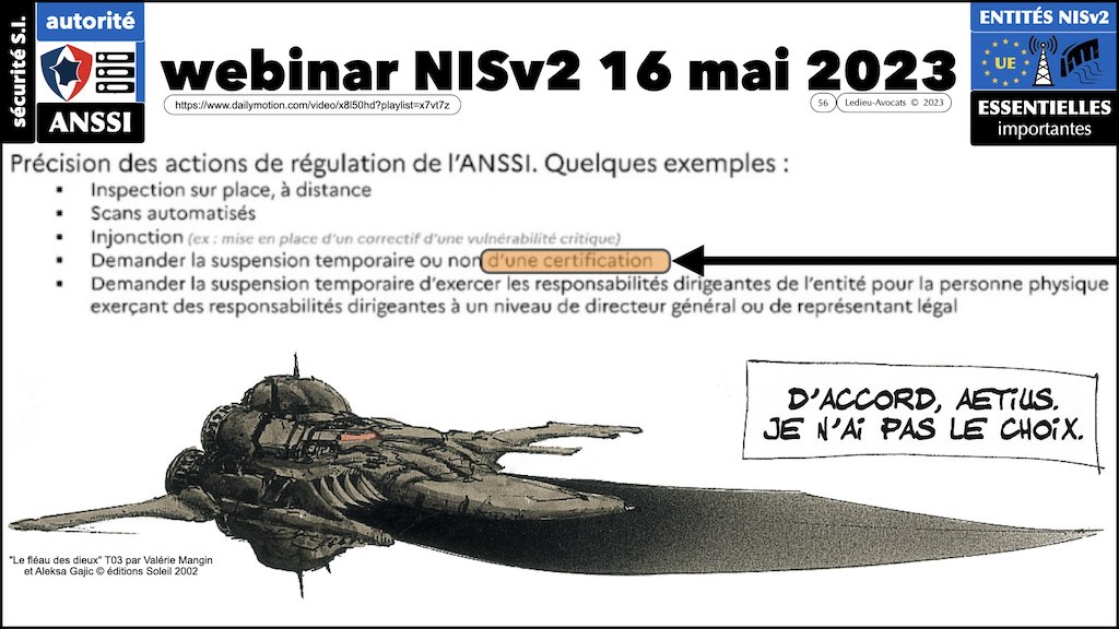 ‎#478 spécial CLUSIR Normandie la Directive NISv2 expliquée par l'ANSSI ***45mn*** © Ledieu-Avocats 18-06-2023.‎056