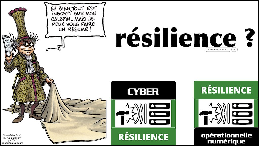 résilience cyber résilience Opérationnelle numérique DORA © Ledieu-Avocats 18-07-2022