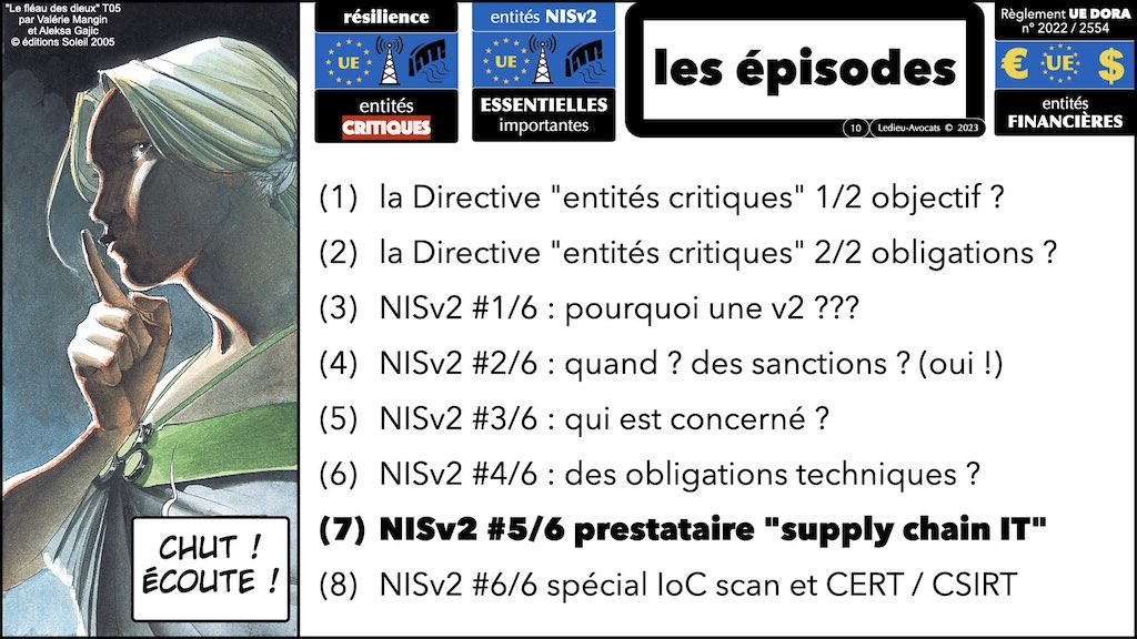 cyber sécurité Directive NISv2 résilience entité critique essentielle importante prestataire supply chain IT © Ledieu-Avocats 06-2023