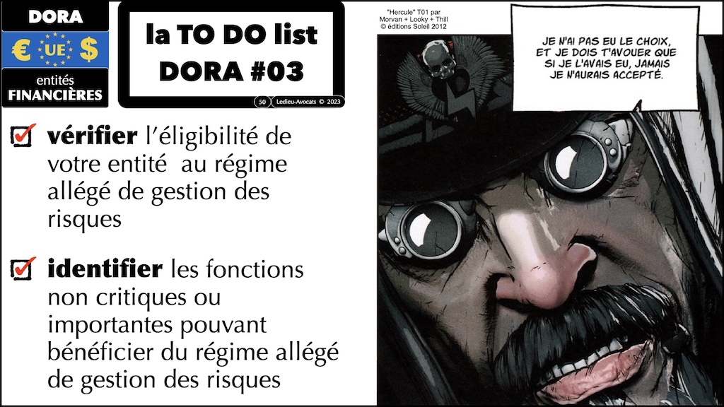 déchiffrer DORA #03 résilience numérique opérationnelle et principe de proportionnalité : la TO DO list © Ledieu-Avocats 2023