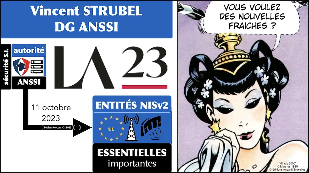 #509-3 Nisv2 expliquée sans péridurale Vincent Strubal Directeur Général ANSSI 11 octobre 2023 les Assises de la cyber sécurité © Ledieu-Avocats 03-11-2023.001