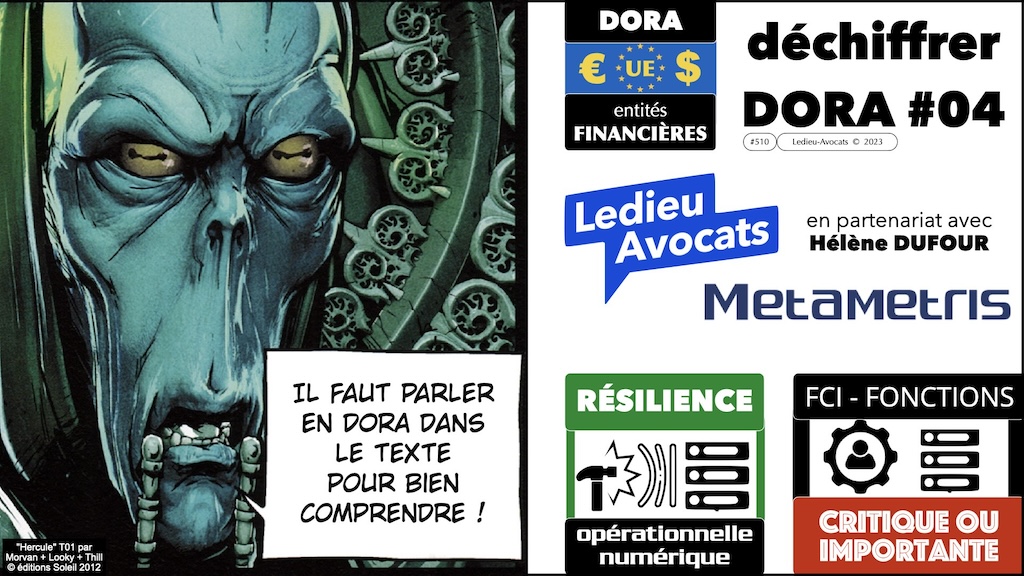 #510-3 déchiffrer DORA #04 fonctions critiques ou importantes les tests de résilience opérationnelle numérique © Ledieu-Avocats 2023.001.jpeg.001