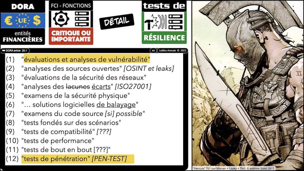 #510-3 déchiffrer DORA #04 fonctions critiques ou importantes les tests de résilience opérationnelle numérique © Ledieu-Avocats 2023.001.jpeg.044