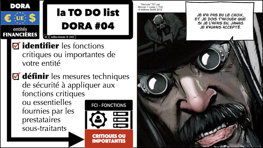 la TO DO list déchiffrer DORA #04 fonctions critiques ou importantes © Ledieu-Avocats 2023