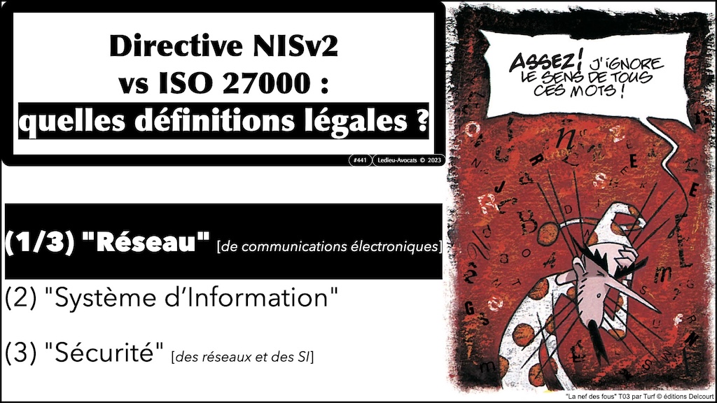 #512-2 cyber SECURITE * RESEAU * SYSTEME d'INFORMATION * NISv2 et ISO 27000 © Ledieu-Avocats 2023.002