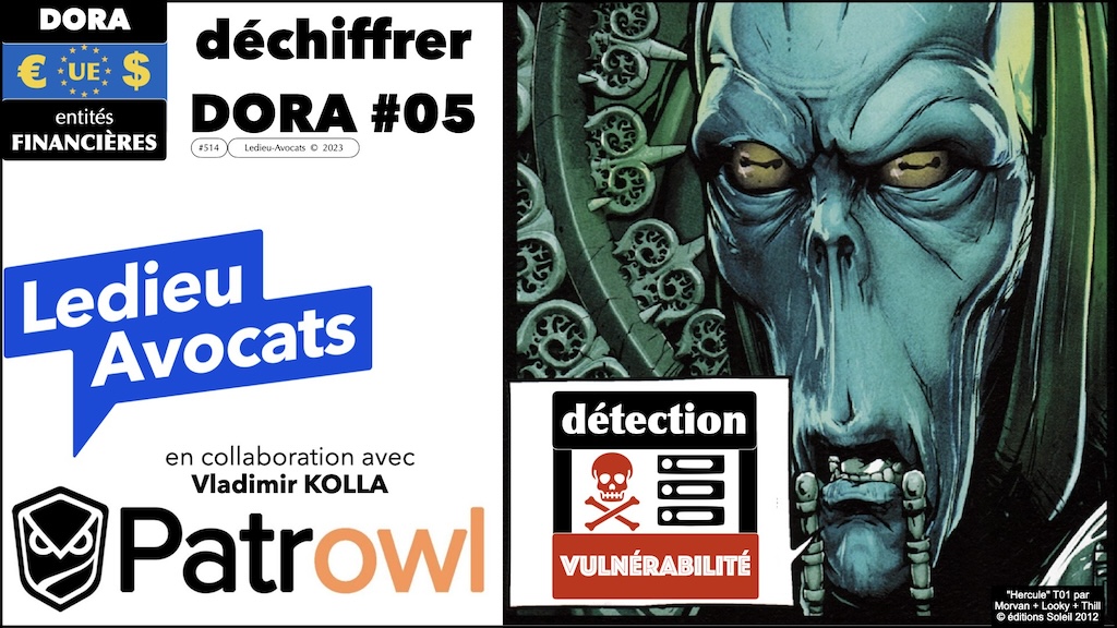 #514 déchiffrer DORA #05 détection des vulnérabilités PATROWL © Ledieu-Avocats 10-11-2023.002