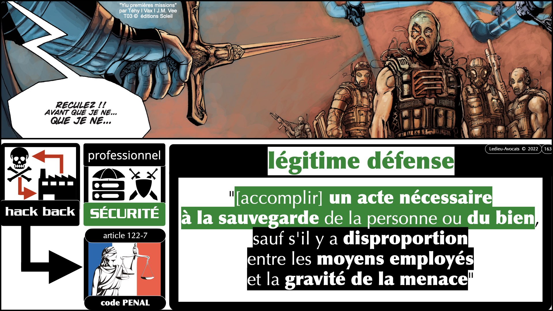 #520 M2 droit du numérique le DROIT de la violence numérique accès maintien frauduleux légitime défense action offensive © Ledieu-Avocats 22-11-2023.163
