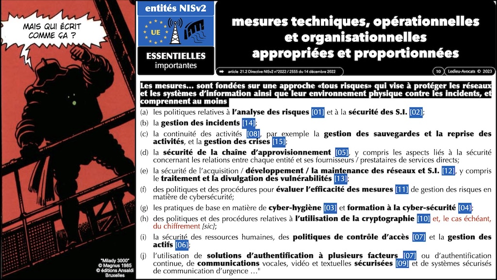 #521 NISv2 les mesures techniques expliquées au club ISO 27001 - 30 novembre 2023 © Ledieu-Avocats 2023.010