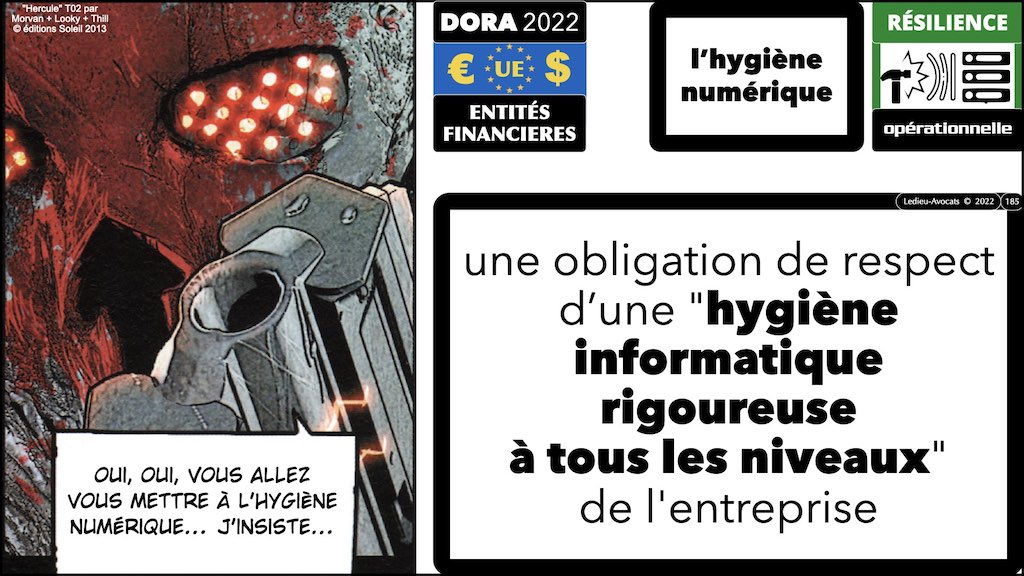 DORA vous impose "une hygiène rigoureuse" - secteur financier GOUVERNANCE hygiène formation © Ledieu-Avocats 2022