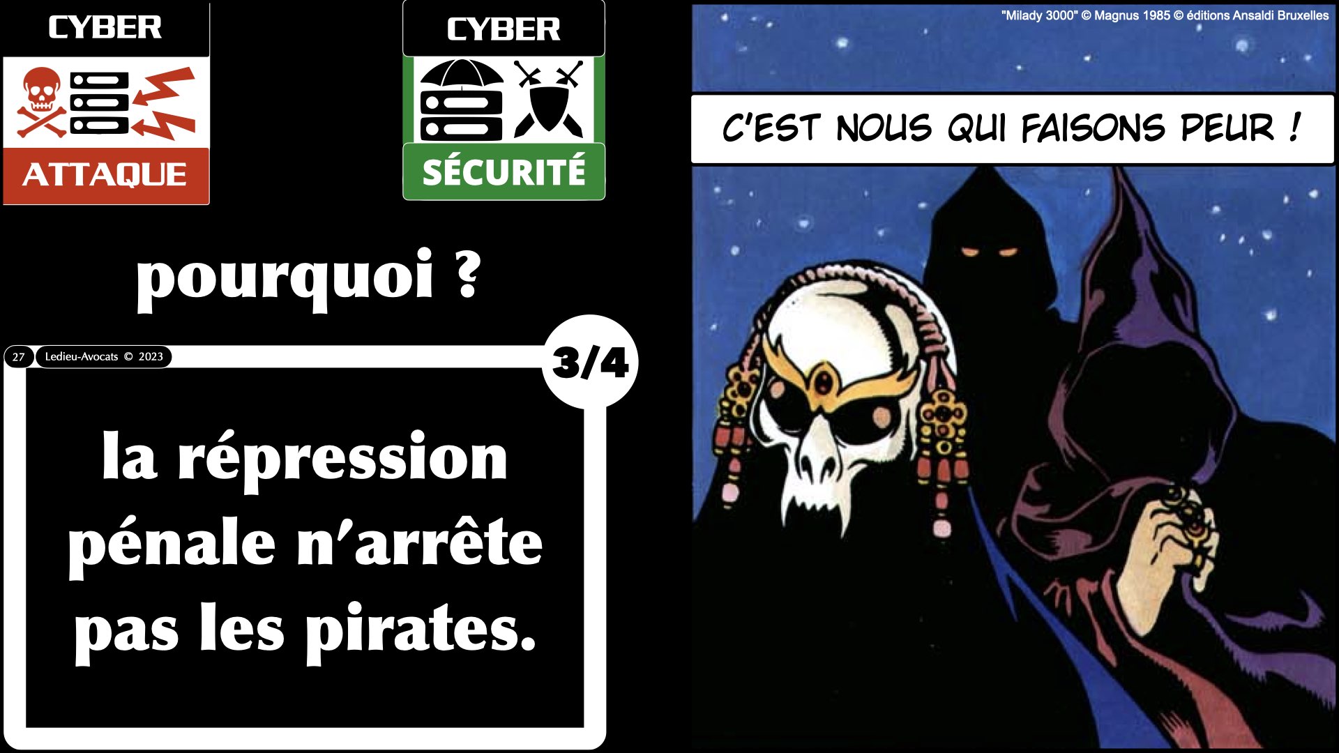 #527-1 POURQUOI des obligations de cyber-sécurité ? Ordre des Avocats de Paris 20 dcembre 2023 © Ledieu-Avocats 2023.027