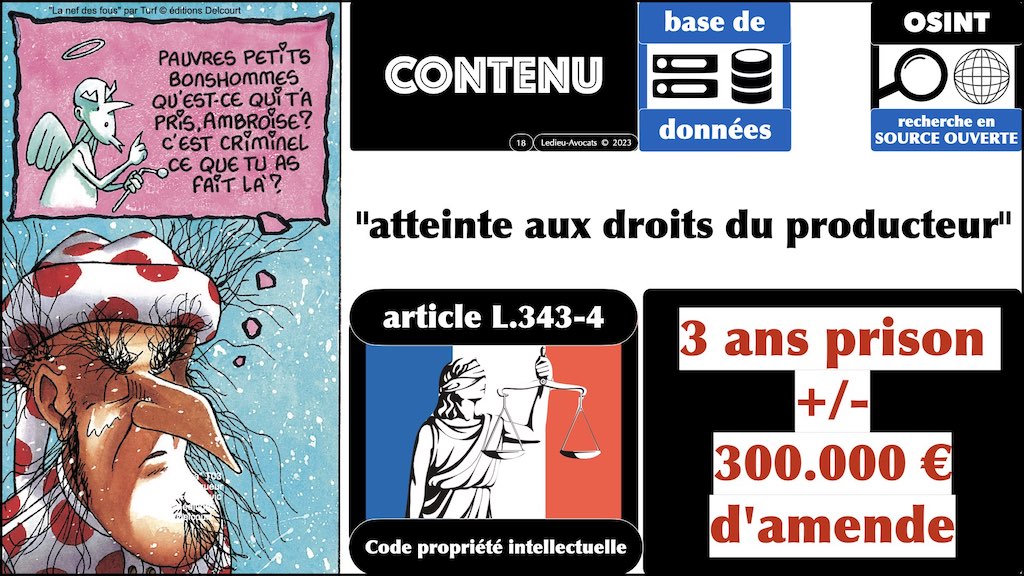 atteinte au droit du producteur du contenu d'une base de données #450 le droit de l'OSINT expliqué aux jeunes de l'IHEDN © Ledieu-Avocats 27-02-2023