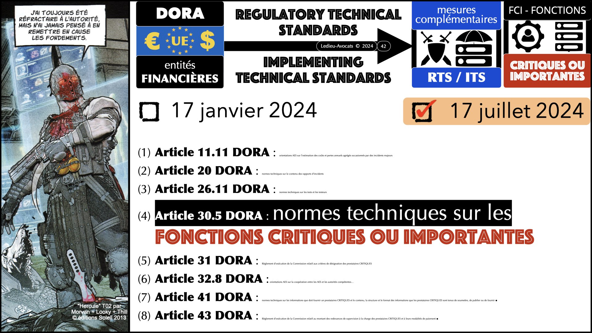 #534 DORA Fonctions Critiques ou Importantes ARMISv 1er février 2024 © Ledieu-Avocats 2024.042