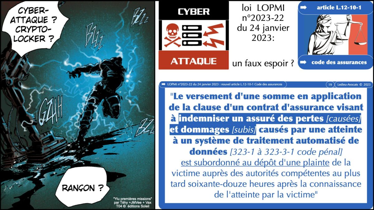 LOPMI assurances ranboursement de la rançon cyber © Ledieu-Avocats 15-03-2023.001