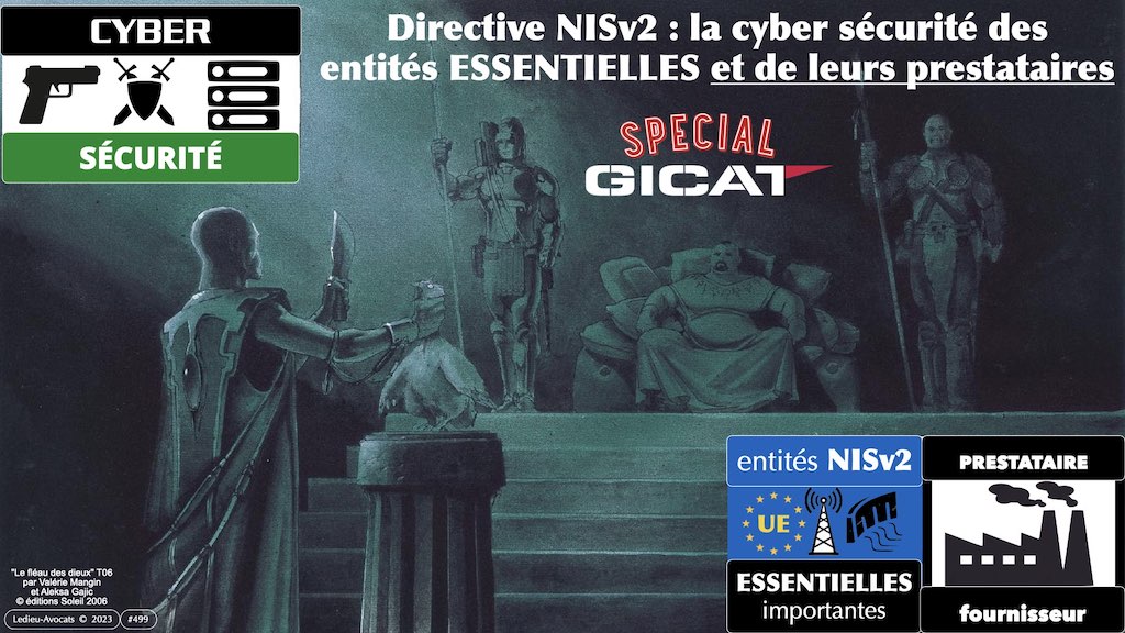 GICAT NISv2 expliquée aux fournisseurs d'entité essentielle ***15 minutes*** © Ledieu-Avocats 18-04-2023