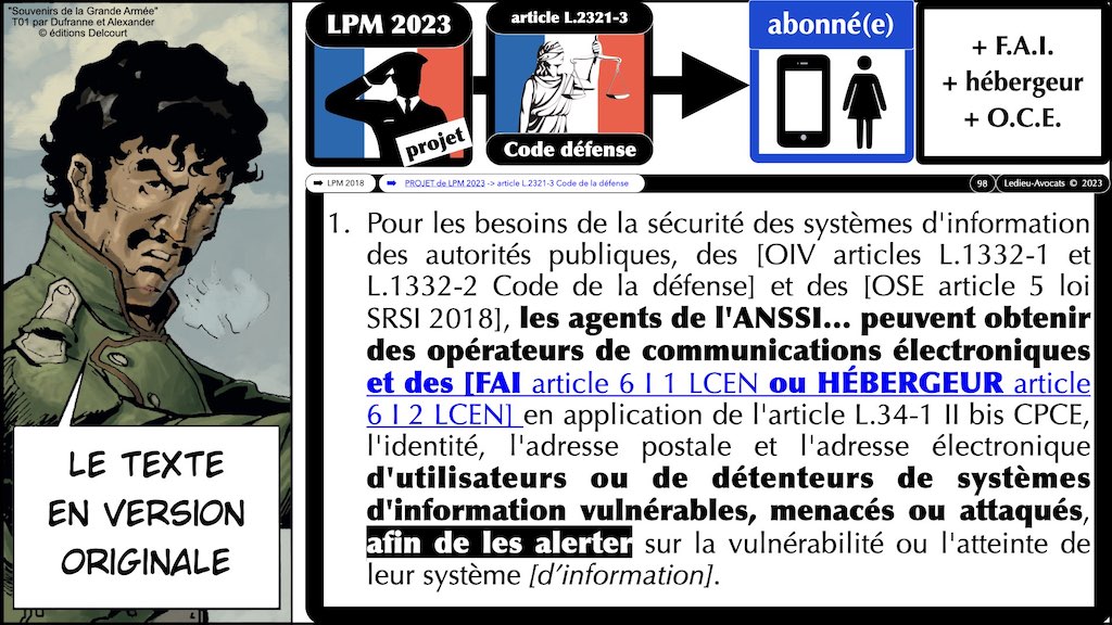 #467 projet LPM 2023 cyber sécurité #3 ANSSI droit d'alerte aux abonnés des FAI HEBERGEUR OCE © Ledieu-Avocats 26-04-2023.009