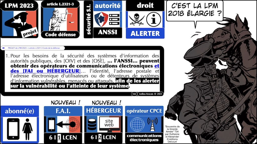 #467 projet LPM 2023 cyber sécurité #3 ANSSI droit d'alerte aux abonnés des FAI HEBERGEUR OCE © Ledieu-Avocats 26-04-2023.015