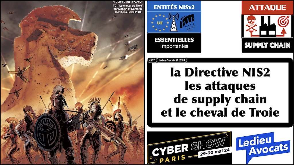 SUPPLY CHAIN ATTAQUE NISv2 prestataire sous-traitant Cyber Show Paris © Ledieu-Avocats 27-05-2024