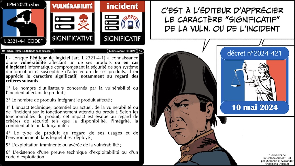 #571 quelles procédures légales de divulgation des vulnérabilités MàJ Code défense + LPM 2023 et Décret 2024 + NISv2 + DORA + TJ Albi © Ledieu-Avocats 29-06-2024.056