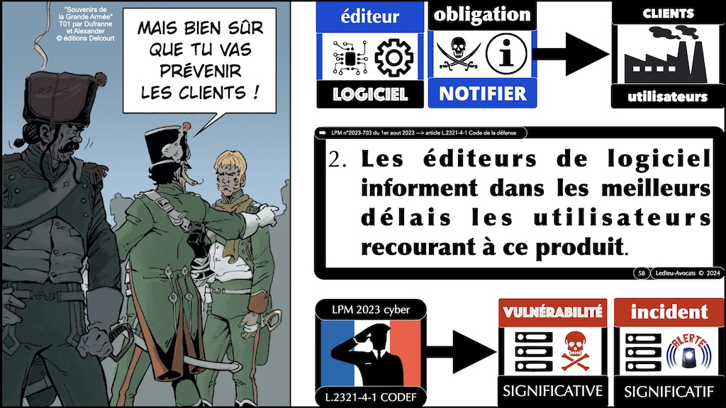 #571 quelles procédures légales de divulgation des vulnérabilités MàJ Code défense + LPM 2023 et Décret 2024 + NISv2 + DORA + TJ Albi © Ledieu-Avocats 29-06-2024.058